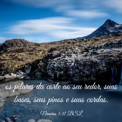 Picture 03 - Números 3:37 BSL - os pilares da corte ao seu redor, suas bases, - Bible Verse Picture
