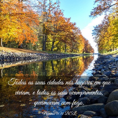 Picture 03 - Números 31:10 BSL - Todas as suas cidades nos lugares em que viviam, - Bible Verse Picture