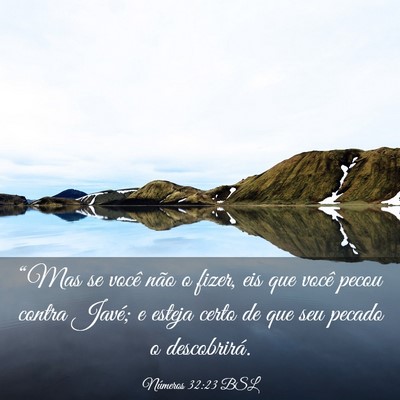 Picture 03 - Números 32:23 BSL - “Mas se você não o fizer, eis que você pecou - Bible Verse Picture
