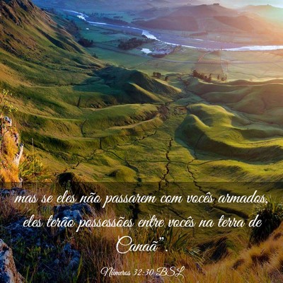 Picture 03 - Números 32:30 BSL - mas se eles não passarem com vocês armados, - Bible Verse Picture