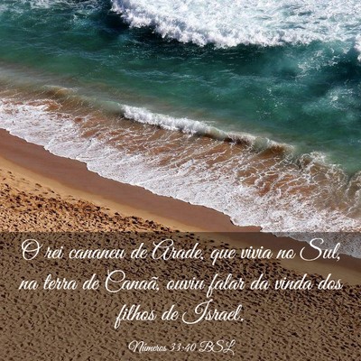 Picture 03 - Números 33:40 BSL - O rei cananeu de Arade, que vivia no Sul, na - Bible Verse Picture