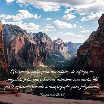 Picture 03 - Números 35:12 BSL - As cidades serão para vós cidades de refúgio - Bible Verse Picture