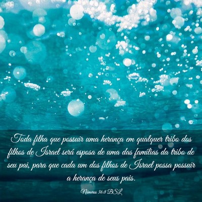 Picture 03 - Números 36:8 BSL - Toda filha que possuir uma herança em qualquer - Bible Verse Picture