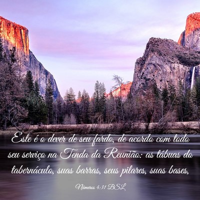 Picture 03 - Números 4:31 BSL - Este é o dever de seu fardo, de acordo com todo - Bible Verse Picture