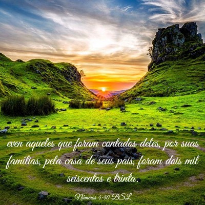 Picture 03 - Números 4:40 BSL - even aqueles que foram contados deles, por suas - Bible Verse Picture