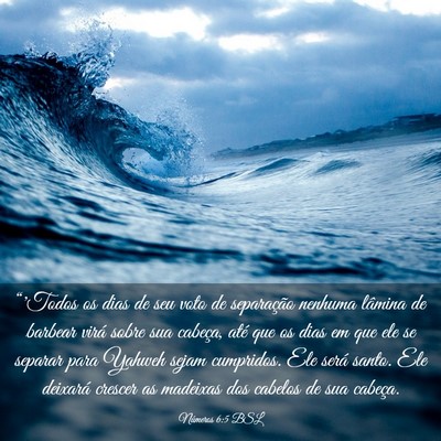 Picture 03 - Números 6:5 BSL - “'Todos os dias de seu voto de separação - Bible Verse Picture
