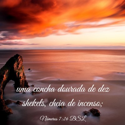 Picture 03 - Números 7:26 BSL - uma concha dourada de dez shekels, cheia de - Bible Verse Picture
