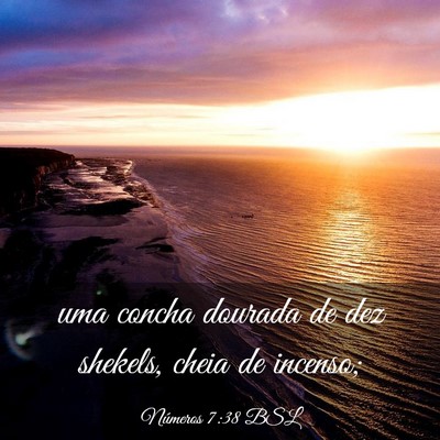Picture 03 - Números 7:38 BSL - uma concha dourada de dez shekels, cheia de - Bible Verse Picture