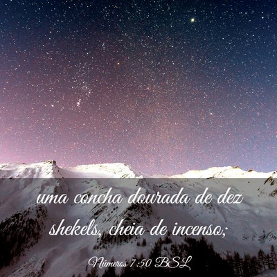 Picture 03 - Números 7:50 BSL - uma concha dourada de dez shekels, cheia de - Bible Verse Picture