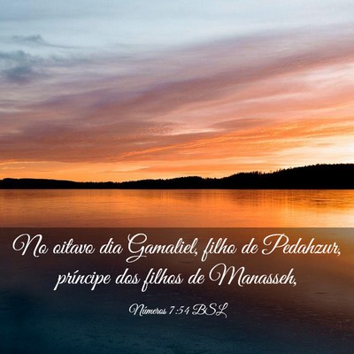 Picture 03 - Números 7:54 BSL - No oitavo dia Gamaliel, filho de Pedahzur, - Bible Verse Picture