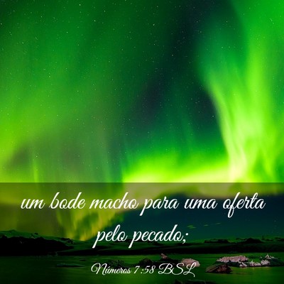 Picture 03 - Números 7:58 BSL - um bode macho para uma oferta pelo - Bible Verse Picture