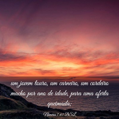 Picture 03 - Números 7:63 BSL - um jovem touro, um carneiro, um cordeiro macho - Bible Verse Picture