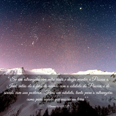 Picture 03 - Números 9:14 BSL - “'Se um estrangeiro vive entre vocês e deseja - Bible Verse Picture