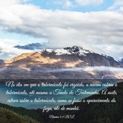 Picture 03 - Números 9:15 BSL - No dia em que o tabernáculo foi erguido, a nuvem - Bible Verse Picture