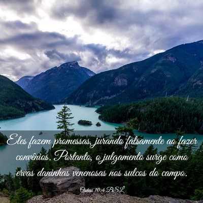 Picture 03 - Oséias 10:4 BSL - Eles fazem promessas, jurando falsamente ao fazer - Bible Verse Picture