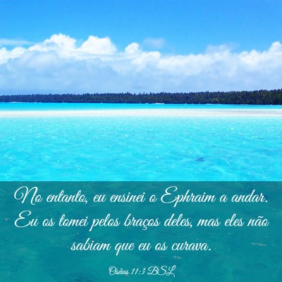 Picture 03 - Oséias 11:3 BSL - No entanto, eu ensinei o Ephraim a andar. Eu os - Bible Verse Picture