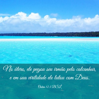 Picture 03 - Oséias 12:3 BSL - No útero, ele pegou seu irmão pelo calcanhar, e - Bible Verse Picture