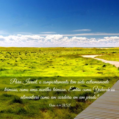 Picture 03 - Oséias 4:16 BSL - Para Israel, o comportamento tem sido - Bible Verse Picture