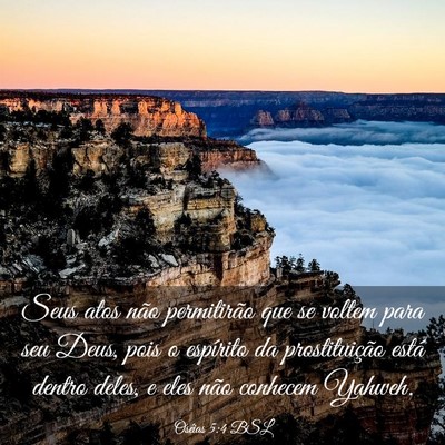 Picture 03 - Oséias 5:4 BSL - Seus atos não permitirão que se voltem para seu - Bible Verse Picture