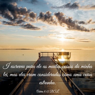 Picture 03 - Oséias 8:12 BSL - I escreveu para ele as muitas coisas da minha - Bible Verse Picture