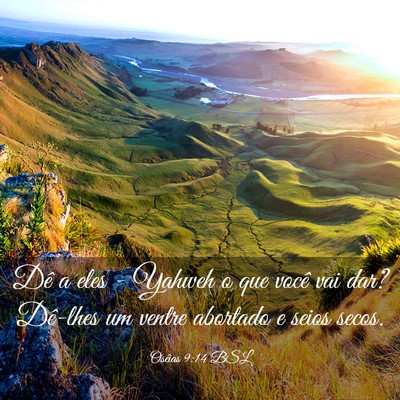 Picture 03 - Oséias 9:14 BSL - Dê a eles - Yahweh o que você vai dar? Dê-lhes - Bible Verse Picture