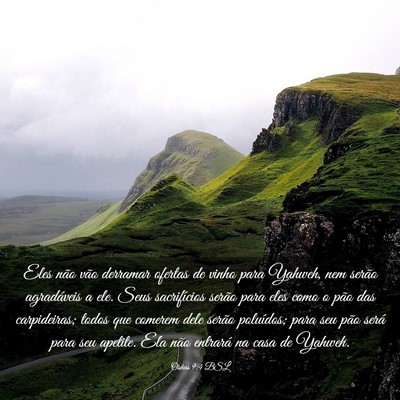 Picture 03 - Oséias 9:4 BSL - Eles não vão derramar ofertas de vinho para - Bible Verse Picture