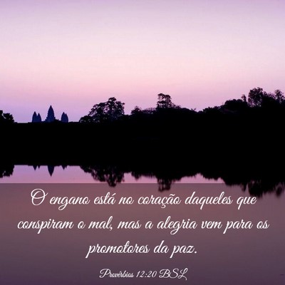Picture 03 - Provérbios 12:20 BSL - O engano está no coração daqueles que - Bible Verse Picture