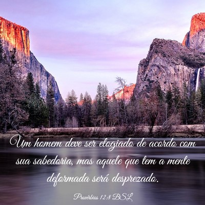 Picture 03 - Provérbios 12:8 BSL - Um homem deve ser elogiado de acordo com sua - Bible Verse Picture