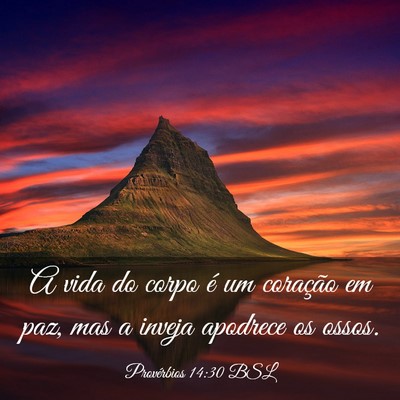 Picture 03 - Provérbios 14:30 BSL - A vida do corpo é um coração em paz, mas a - Bible Verse Picture
