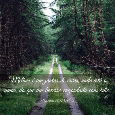 Picture 03 - Provérbios 15:17 BSL - Melhor é um jantar de ervas, onde está o amor, - Bible Verse Picture