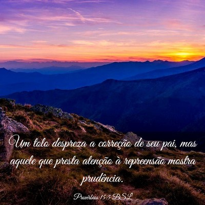 Picture 03 - Provérbios 15:5 BSL - Um tolo despreza a correção de seu pai, mas - Bible Verse Picture