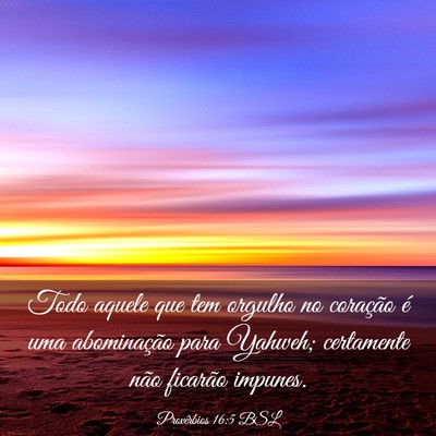 Picture 03 - Provérbios 16:5 BSL - Todo aquele que tem orgulho no coração é uma - Bible Verse Picture
