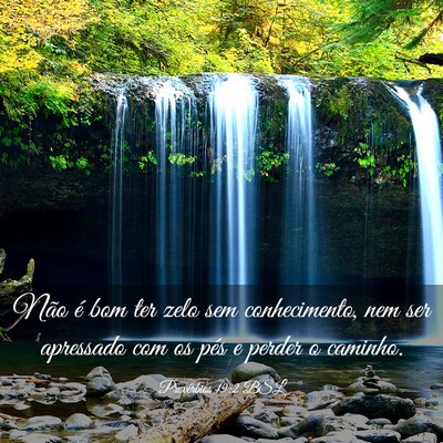 Picture 03 - Provérbios 19:2 BSL - Não é bom ter zelo sem conhecimento, nem ser - Bible Verse Picture
