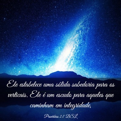 Picture 03 - Provérbios 2:7 BSL - Ele estabelece uma sólida sabedoria para os - Bible Verse Picture
