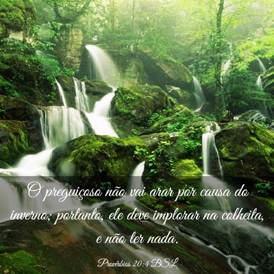 Picture 03 - Provérbios 20:4 BSL - O preguiçoso não vai arar por causa do inverno; - Bible Verse Picture