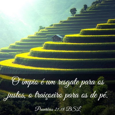 Picture 03 - Provérbios 21:18 BSL - O ímpio é um resgate para os justos, o - Bible Verse Picture