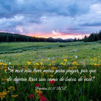 Picture 03 - Provérbios 22:27 BSL - Se você não tiver meios para pagar, por que ele - Bible Verse Picture