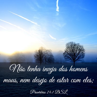 Picture 03 - Provérbios 24:1 BSL - Não tenha inveja dos homens maus, nem desejo de - Bible Verse Picture