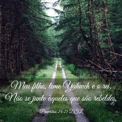 Picture 03 - Provérbios 24:21 BSL - Meu filho, teme Yahweh e o rei. Não se junte - Bible Verse Picture
