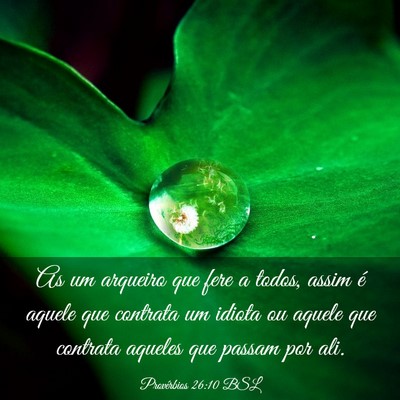 Picture 03 - Provérbios 26:10 BSL - As um arqueiro que fere a todos, assim é aquele - Bible Verse Picture