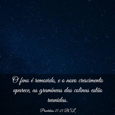 Picture 03 - Provérbios 27:25 BSL - O feno é removido, e o novo crescimento aparece, - Bible Verse Picture