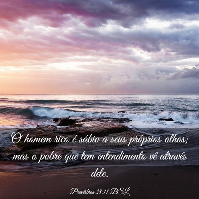 Picture 03 - Provérbios 28:11 BSL - O homem rico é sábio a seus próprios olhos; - Bible Verse Picture
