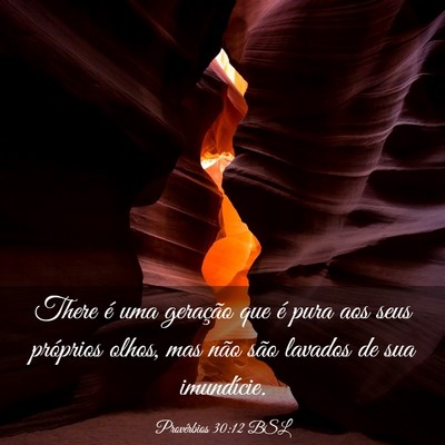 Picture 03 - Provérbios 30:12 BSL - There é uma geração que é pura aos seus - Bible Verse Picture