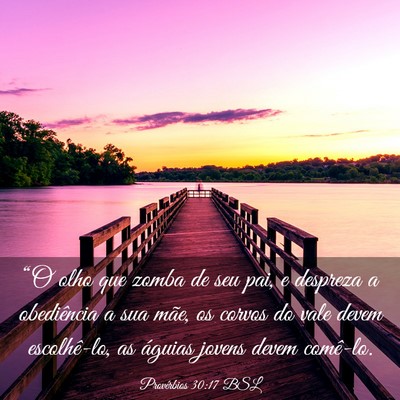 Picture 03 - Provérbios 30:17 BSL - “O olho que zomba de seu pai, e despreza a - Bible Verse Picture