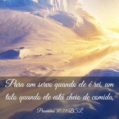 Picture 03 - Provérbios 30:22 BSL - Para um servo quando ele é rei, um tolo quando - Bible Verse Picture