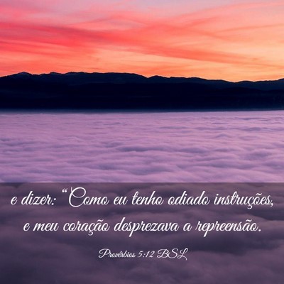 Picture 03 - Provérbios 5:12 BSL - e dizer: “Como eu tenho odiado instruções, e - Bible Verse Picture