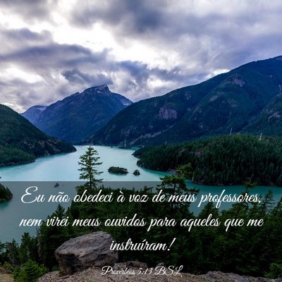 Picture 03 - Provérbios 5:13 BSL - Eu não obedeci à voz de meus professores, nem - Bible Verse Picture