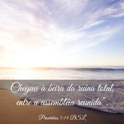 Picture 03 - Provérbios 5:14 BSL - Cheguei à beira da ruína total, entre a - Bible Verse Picture