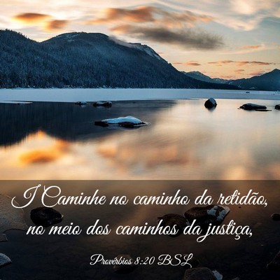 Picture 03 - Provérbios 8:20 BSL - I Caminhe no caminho da retidão, no meio dos - Bible Verse Picture