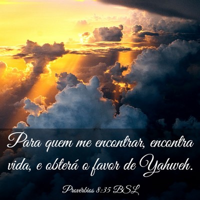 Picture 03 - Provérbios 8:35 BSL - Para quem me encontrar, encontra vida, e obterá - Bible Verse Picture